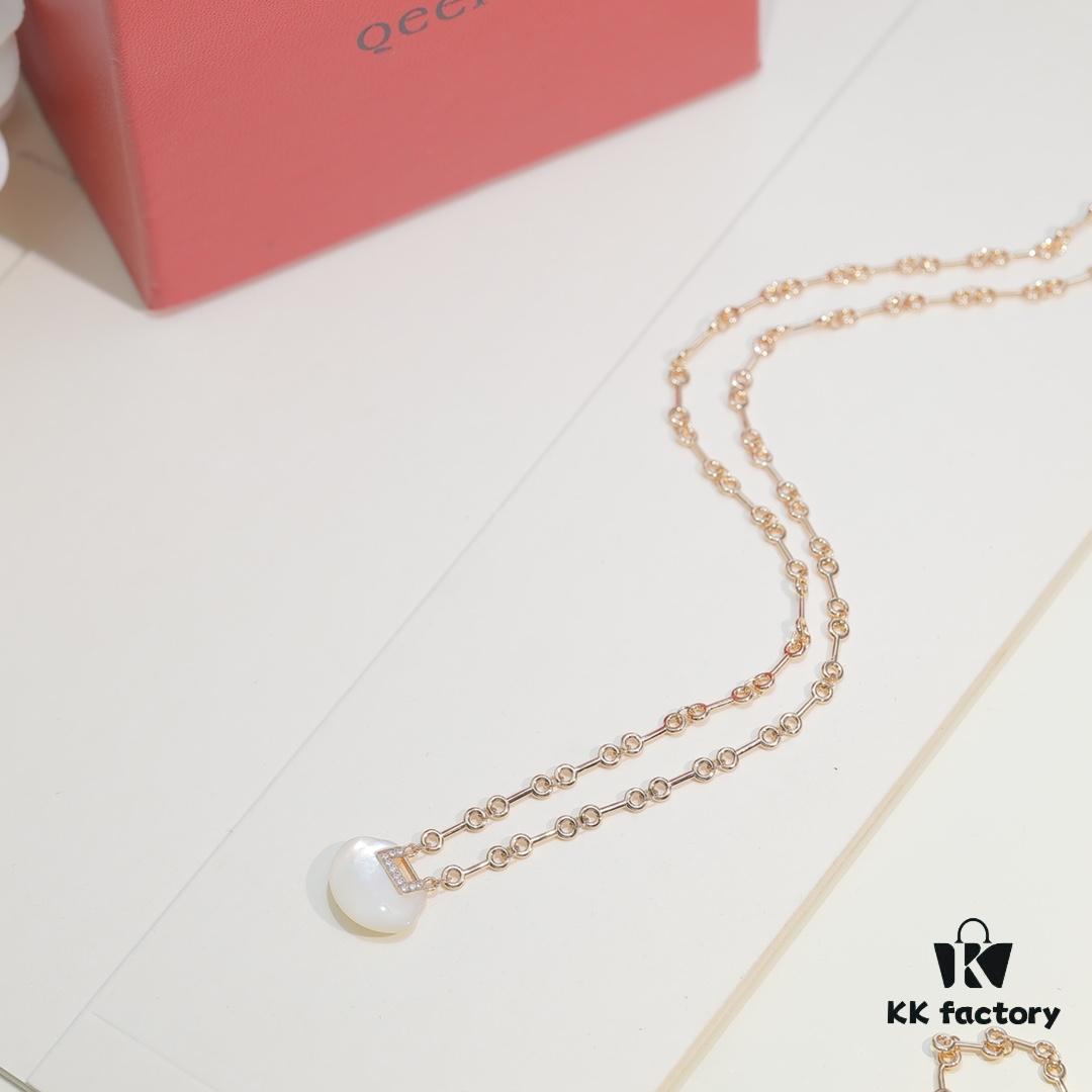 692fda3499f2d84055c8af6b Kirin Auspicious Lock White Agate Necklace
