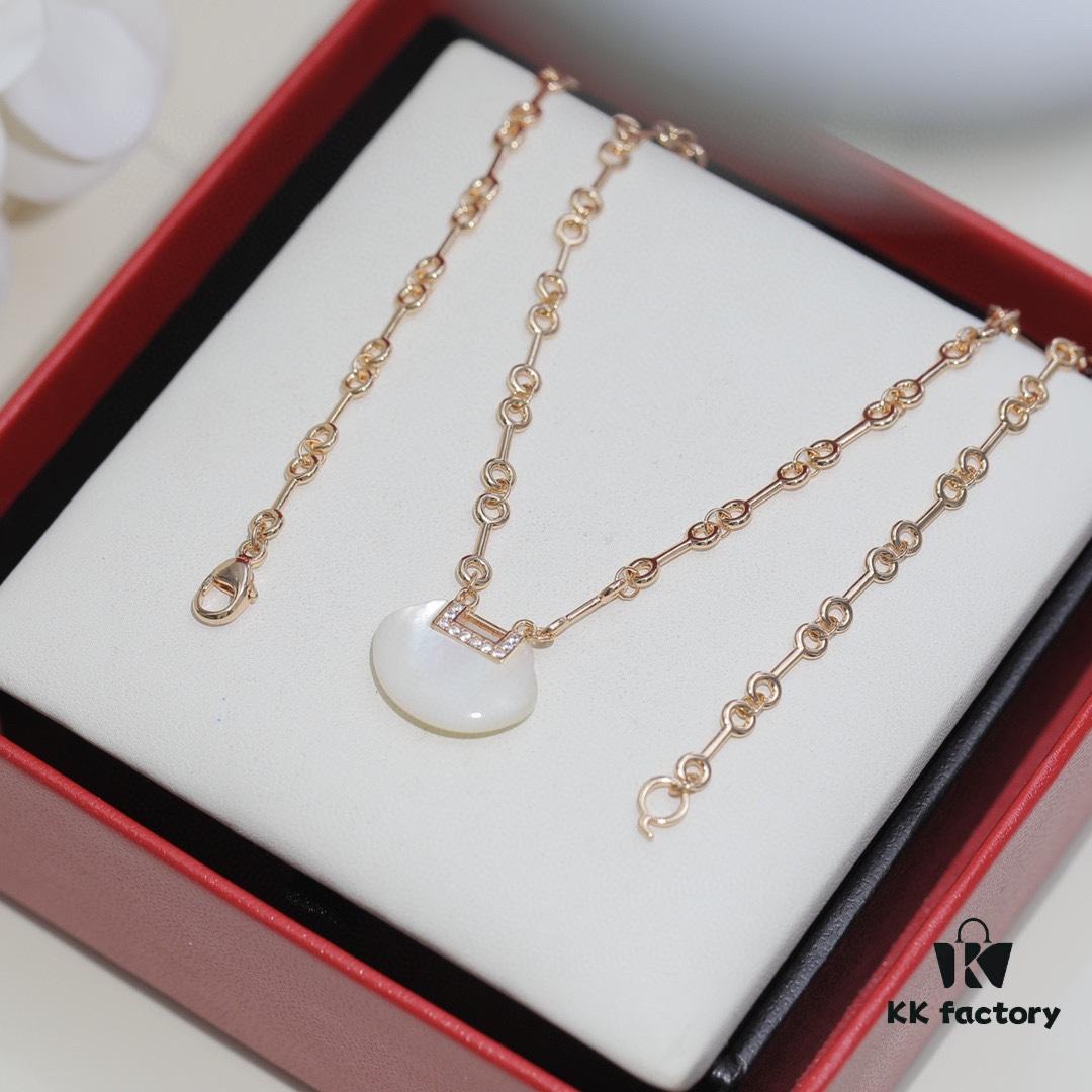 692fda3599f2d84055c8af6d Kirin Auspicious Lock White Agate Necklace