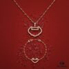 692fda3899f2d84055c8af70 Exclusive Launch Premium Craftsmanship Qeelin Auspicious Ruyi Lock Pendant Bracelet & Necklace Set in 925 Silver with Eight Hearts and Arrows High-Carbon Diamonds in White and Rose Gold