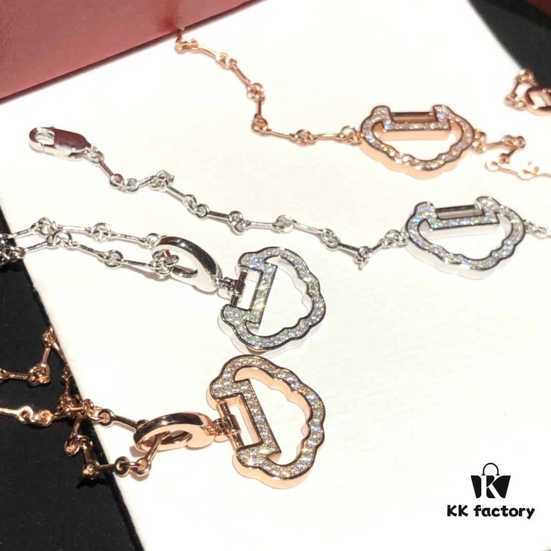 692fda3b99f2d84055c8af75 Exclusive Launch Premium Craftsmanship Qeelin Auspicious Ruyi Lock Pendant Bracelet & Necklace Set in 925 Silver with Eight Hearts and Arrows High-Carbon Diamonds in White and Rose Gold