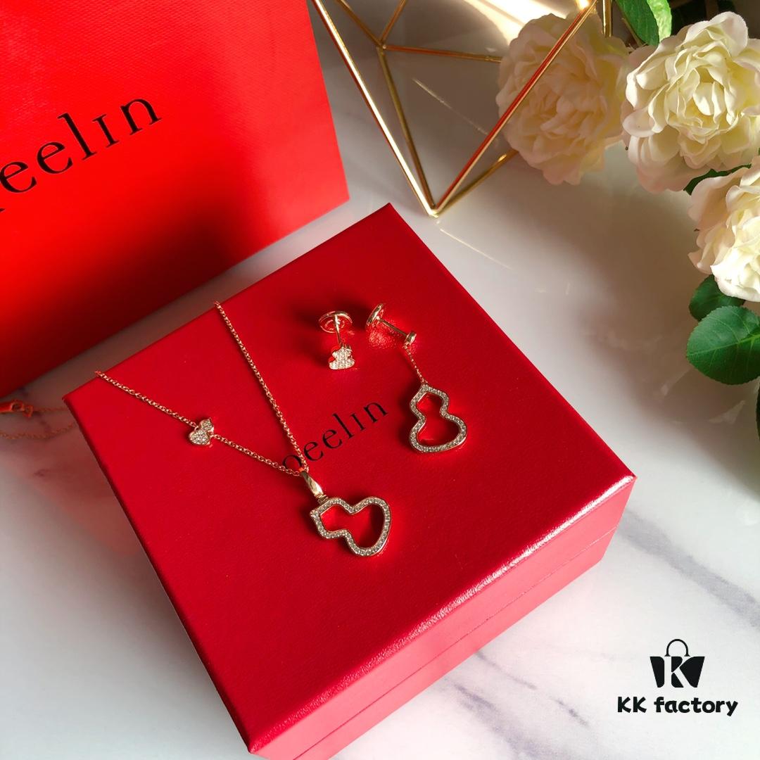 692fda4599f2d84055c8af82 Kirin Gourd Necklace, High Aesthetic Appeal, Excellent Fit, Versatile Design, Thick Gold Plating with Real Gold Texture, Eight-Heart Eight-Arrow High-Carbon Diamond, Small and Exquisite