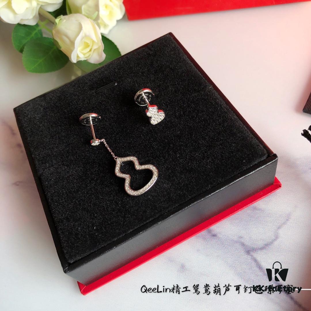 Kirin Yingyang Gourd Earrings, Stylish and Elegant, Pure Silver with Thick Gold Plating