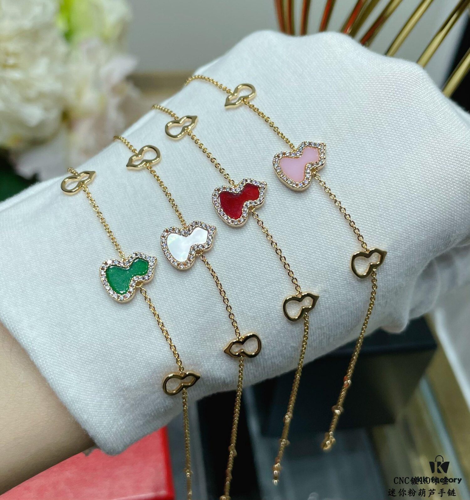 692fda5c99f2d84055c8af9b Kirin Mini Pink Gourd Bracelet, Wealth-Attracting and Stylish, Elegant and Versatile Design with Thick Gold Plating for a Genuine Gold Look