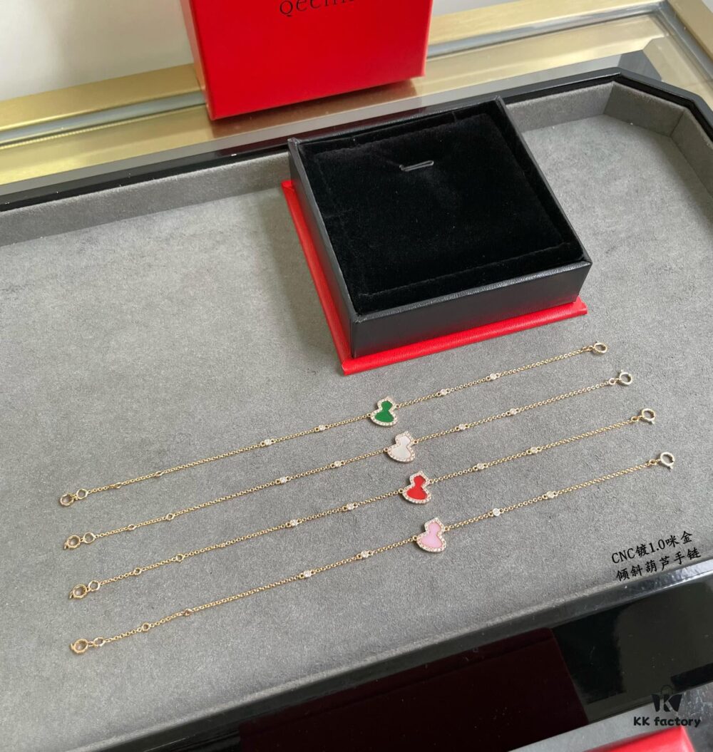 692fda6799f2d84055c8afa8 Kirin Tilted Gourd Bracelet, Stylish and Versatile with Thick Gold Plating and High-Carbon Brilliant Cut Zircon
