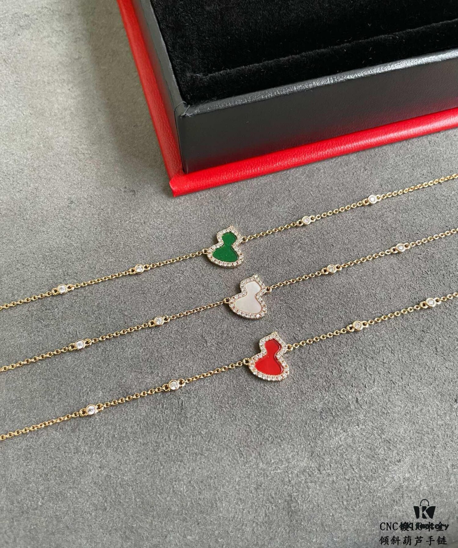 692fda6999f2d84055c8afab Kirin Tilted Gourd Bracelet, Stylish and Versatile with Thick Gold Plating and High-Carbon Brilliant Cut Zircon