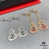 Kirin Flower Vine Red Wulu Earrings