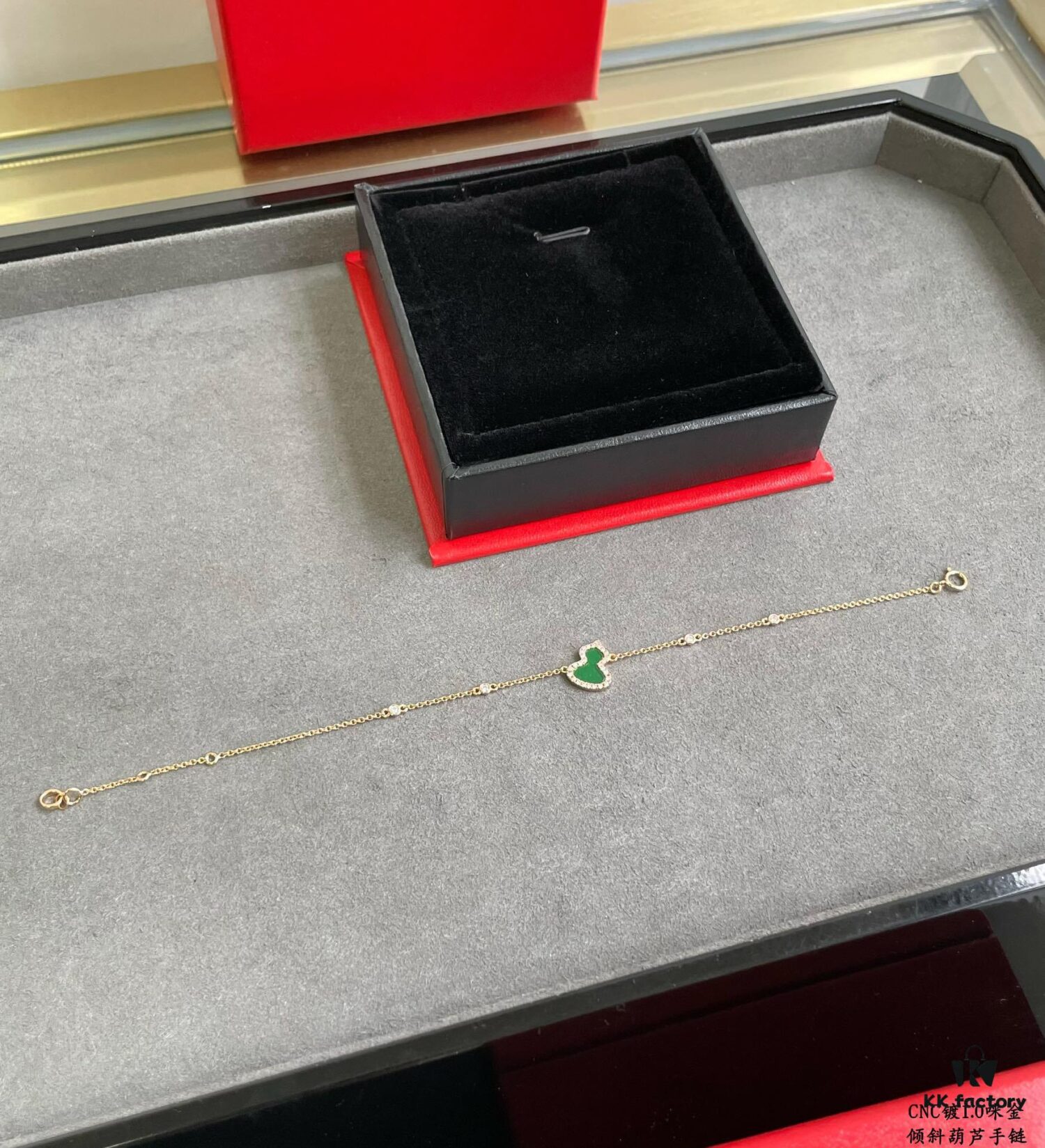 692fda7499f2d84055c8afbb Kirin Tilted Gourd Bracelet, Stylish and Versatile with Thick Gold Plating and High-Carbon Brilliant Cut Zircon