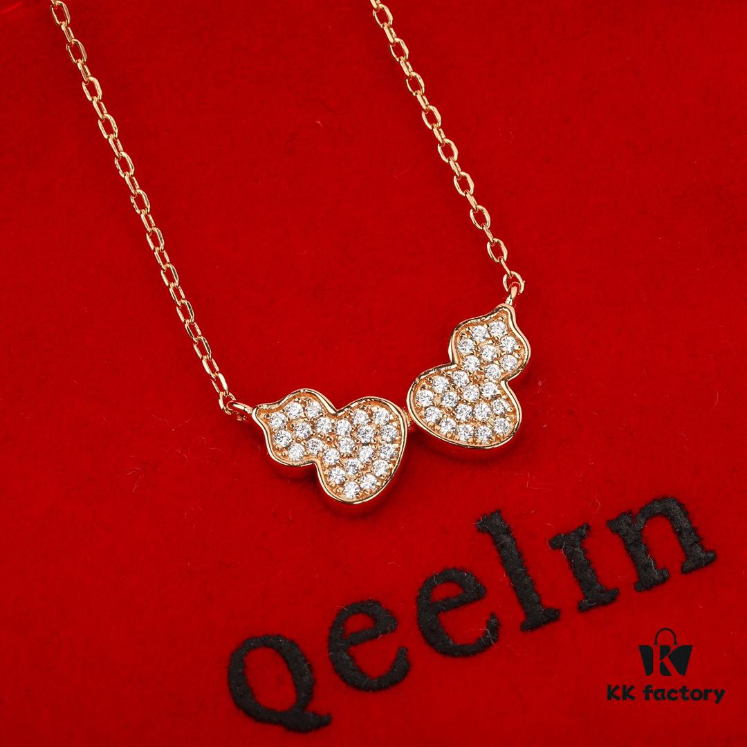 692fda7999f2d84055c8afc6 Double Gourd Necklace, symbolizing mutual love and double blessings with its twin gourd design