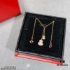 692fda7c99f2d84055c8afc9 V Gold Material Qeelin Wulu Mini Pink Sapphire Double Gourd Necklace