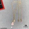 692fda7c99f2d84055c8afca V Gold Material Qeelin Wulu Mini Pink Sapphire Double Gourd Necklace