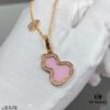 692fda8099f2d84055c8afce V Gold Material Kylin Pink Opal Gourd Necklace, Stylish and Versatile with Thick Gold Plating, Real Gold Look, Eight-Heart Eight-Arrow High-Carbon Diamond, Small and Exquisite