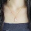 692fda8099f2d84055c8afcf V Gold Material Kylin Pink Opal Gourd Necklace, Stylish and Versatile with Thick Gold Plating, Real Gold Look, Eight-Heart Eight-Arrow High-Carbon Diamond, Small and Exquisite