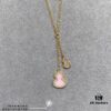 692fda8199f2d84055c8afd0 V Gold Material Qeelin Wulu Mini Pink Sapphire Double Gourd Necklace