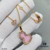692fda8699f2d84055c8afd7 V Gold Material Kylin Pink Opal Gourd Necklace, Stylish and Versatile with Thick Gold Plating, Real Gold Look, Eight-Heart Eight-Arrow High-Carbon Diamond, Small and Exquisite