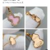 692fda8799f2d84055c8afd9 V Gold Material Kylin Pink Opal Gourd Necklace, Stylish and Versatile with Thick Gold Plating, Real Gold Look, Eight-Heart Eight-Arrow High-Carbon Diamond, Small and Exquisite