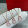 692fda8999f2d84055c8afdb V-Gold Plated 1.0 Micron Gold Mini Pink Gourd Necklace, High Aesthetic with Excellent Fit and Versatility, Thick Gold Plating for a Premium Real Gold Look, Featuring Eight-Heart Eight-Arrow High-Carbon Diamond, Small and Exquisite – Wear It and Tell Others It's Genuine Gold