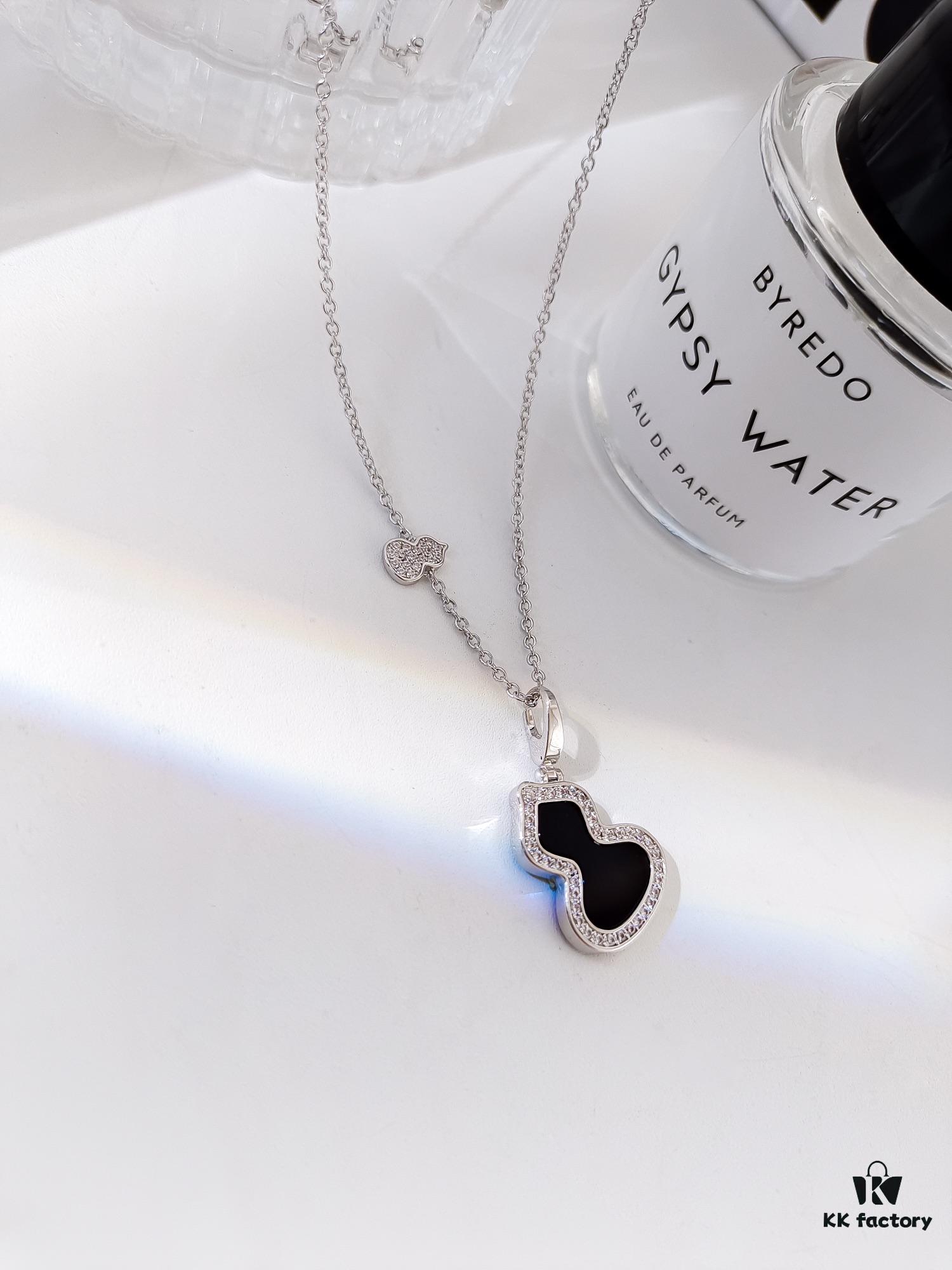 692fda9099f2d84055c8afe3 Exquisitely Crafted Gourd Pendant Necklace with Hand-Set Stones and Custom Clasp