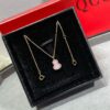 692fda9099f2d84055c8afe4 V-Gold Plated 1.0 Micron Gold Mini Pink Gourd Necklace, High Aesthetic with Excellent Fit and Versatility, Thick Gold Plating for a Premium Real Gold Look, Featuring Eight-Heart Eight-Arrow High-Carbon Diamond, Small and Exquisite – Wear It and Tell Others It's Genuine Gold