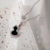 692fda9199f2d84055c8afe5 Exquisitely Crafted Gourd Pendant Necklace with Hand-Set Stones and Custom Clasp