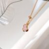 692fda9899f2d84055c8afee Exquisitely Crafted Gourd Pendant Necklace with Hand-Set Stones, V-Gold Material, Unique Design