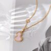 692fda9999f2d84055c8afef Exquisitely Crafted Gourd Pendant Necklace with Hand-Set Stones, V-Gold Material, Unique Design