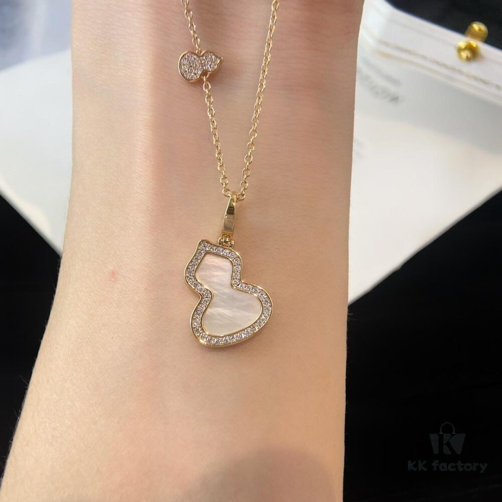 692fda9c99f2d84055c8aff5 Exquisitely Crafted Gourd Pendant Necklace with Hand-Set Stones in V-Gold