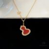 692fdaa299f2d84055c8affe Exquisitely Crafted Gourd Pendant Necklace with Hand-Set Stones in V-Gold