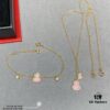 692fdaa399f2d84055c8b000 V Gold Material Qeelin Wulu Mini Pink Sapphire Double Gourd Necklace