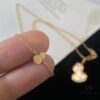692fdabb99f2d84055c8b01d Exquisitely Crafted Gourd Pendant Necklace with Hand-Set Stones in V-Gold