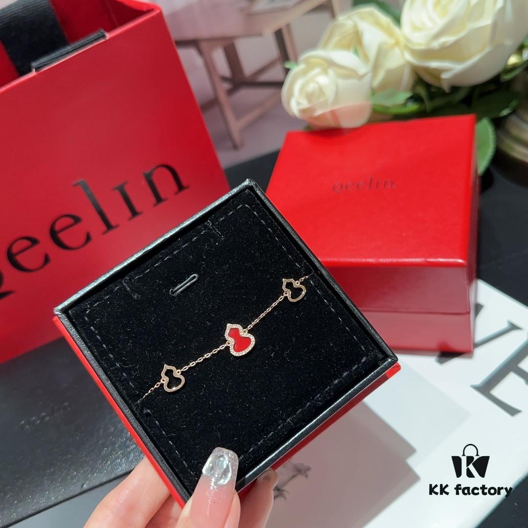 Qeelin Three-Pendant Mini Gourd Gemstone Bracelet