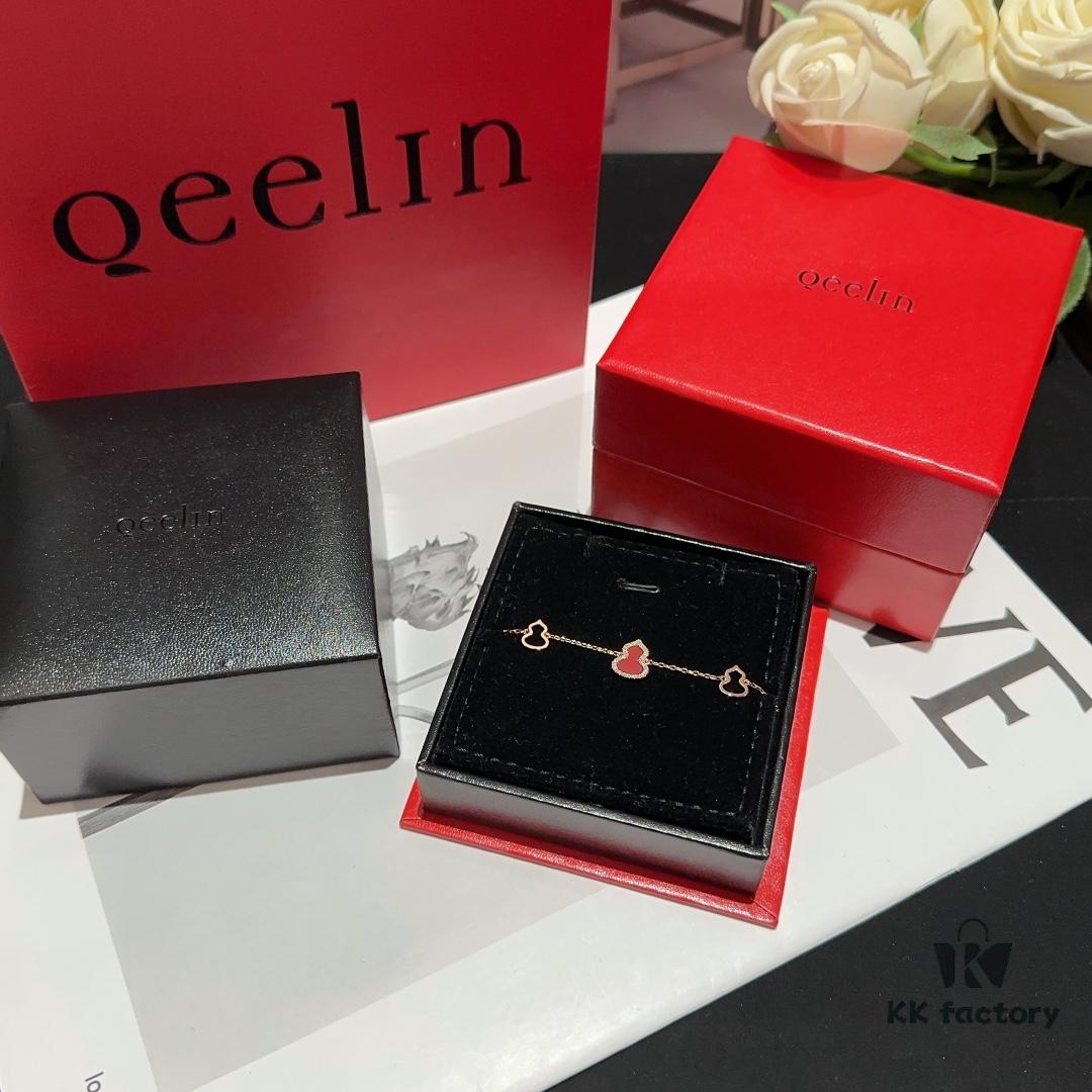 Qeelin Three-Pendant Mini Gourd Gemstone Bracelet
