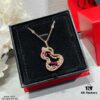 692fdacc99f2d84055c8b039 Qeelin Wulu Lace Red Gourd Necklace with Hibiscus Vine Design, Elegantly Adorned with Sparkling Details