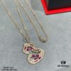 692fdacf99f2d84055c8b03e Qeelin Wulu Lace Red Gourd Necklace with Hibiscus Vine Design, Elegantly Adorned with Sparkling Details
