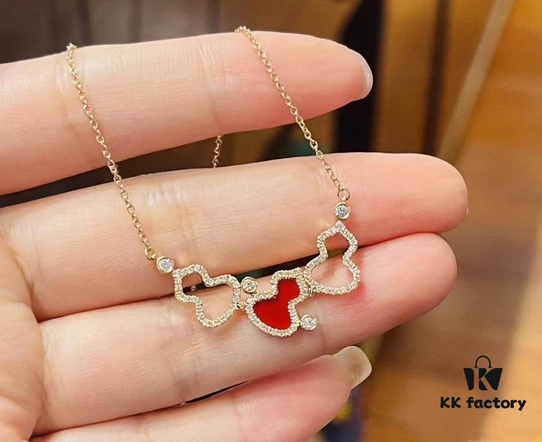 692fdadf99f2d84055c8b05a New Arrival💗 Qeelin Wulu Three Red Gourds Pendant Necklace