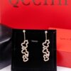 Qeelin Kylin Hollow Three Gourd Stud Earrings