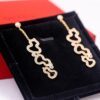 Qeelin Kylin Hollow Three Gourd Stud Earrings
