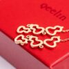 Qeelin Kylin Hollow Three Gourd Stud Earrings