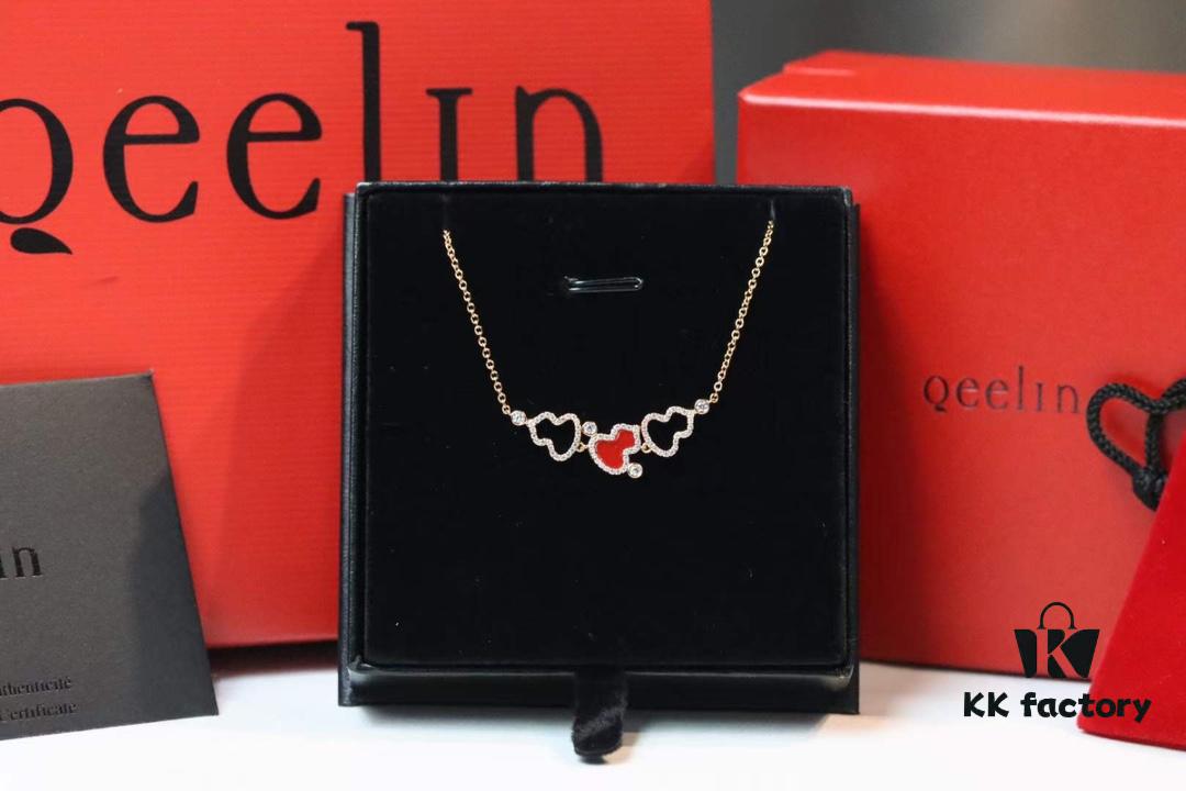 692fdaed99f2d84055c8b071 New Arrival💗 Qeelin Wulu Three Red Gourds Pendant Necklace