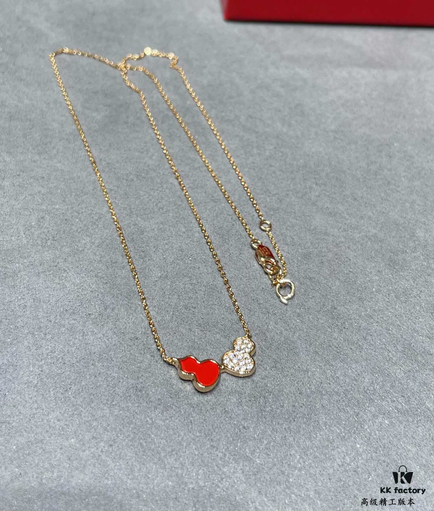 692fdaf199f2d84055c8b077 Qeelin x Lebekah Exclusive Limited Edition Red + Diamond Wulu Kylin Double Gourd Necklace 🌹 Adorable Design, Elegant Silhouette