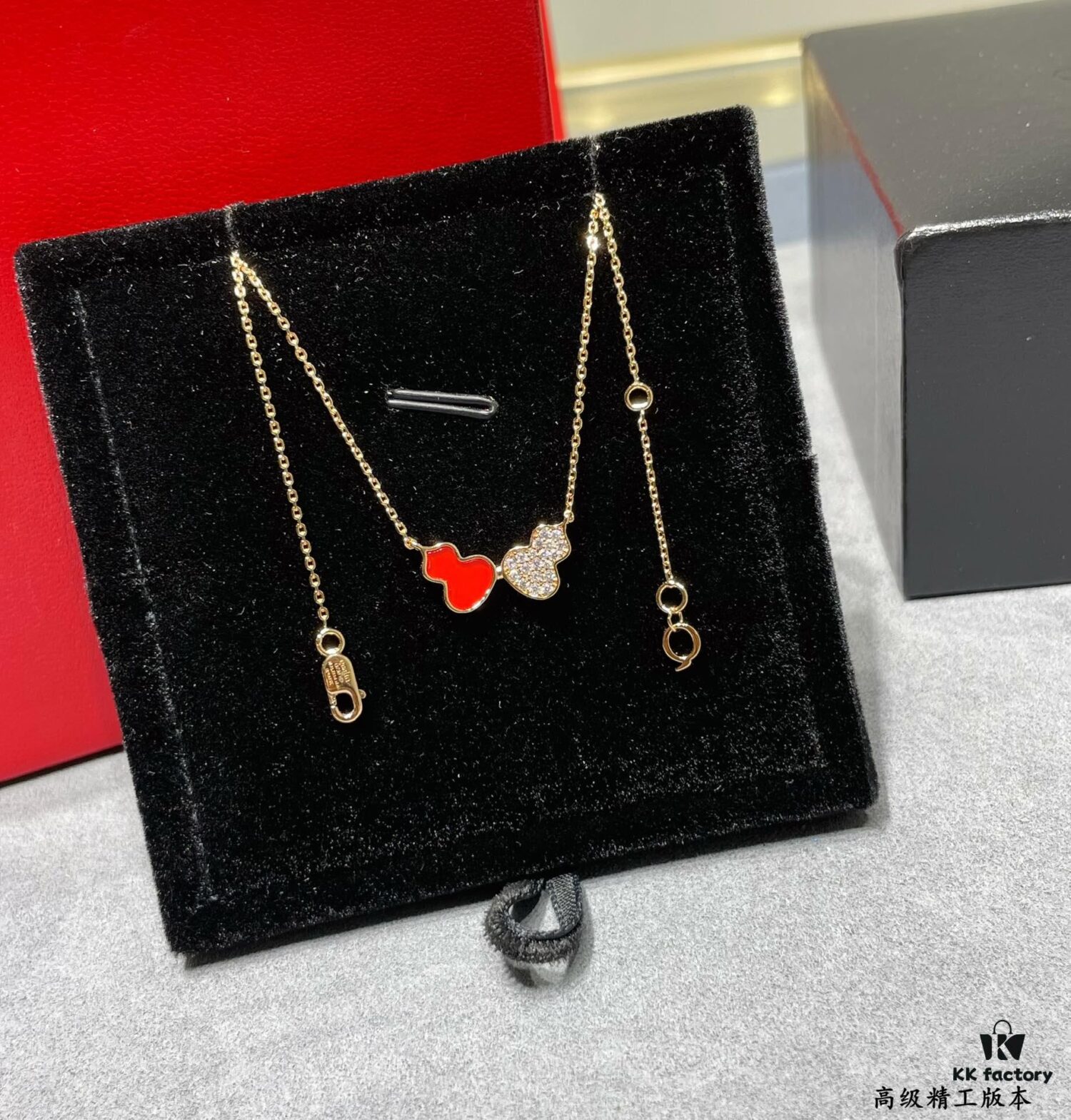 692fdaf299f2d84055c8b078 Qeelin x Lebekah Exclusive Limited Edition Red + Diamond Wulu Kylin Double Gourd Necklace 🌹 Adorable Design, Elegant Silhouette