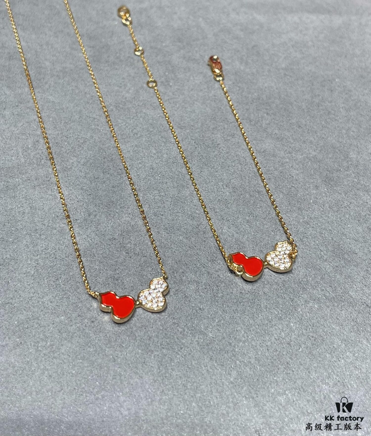 692fdaf399f2d84055c8b07b Qeelin x Lebekah Exclusive Limited Edition Red + Diamond Wulu Kylin Double Gourd Necklace 🌹 Adorable Design, Elegant Silhouette