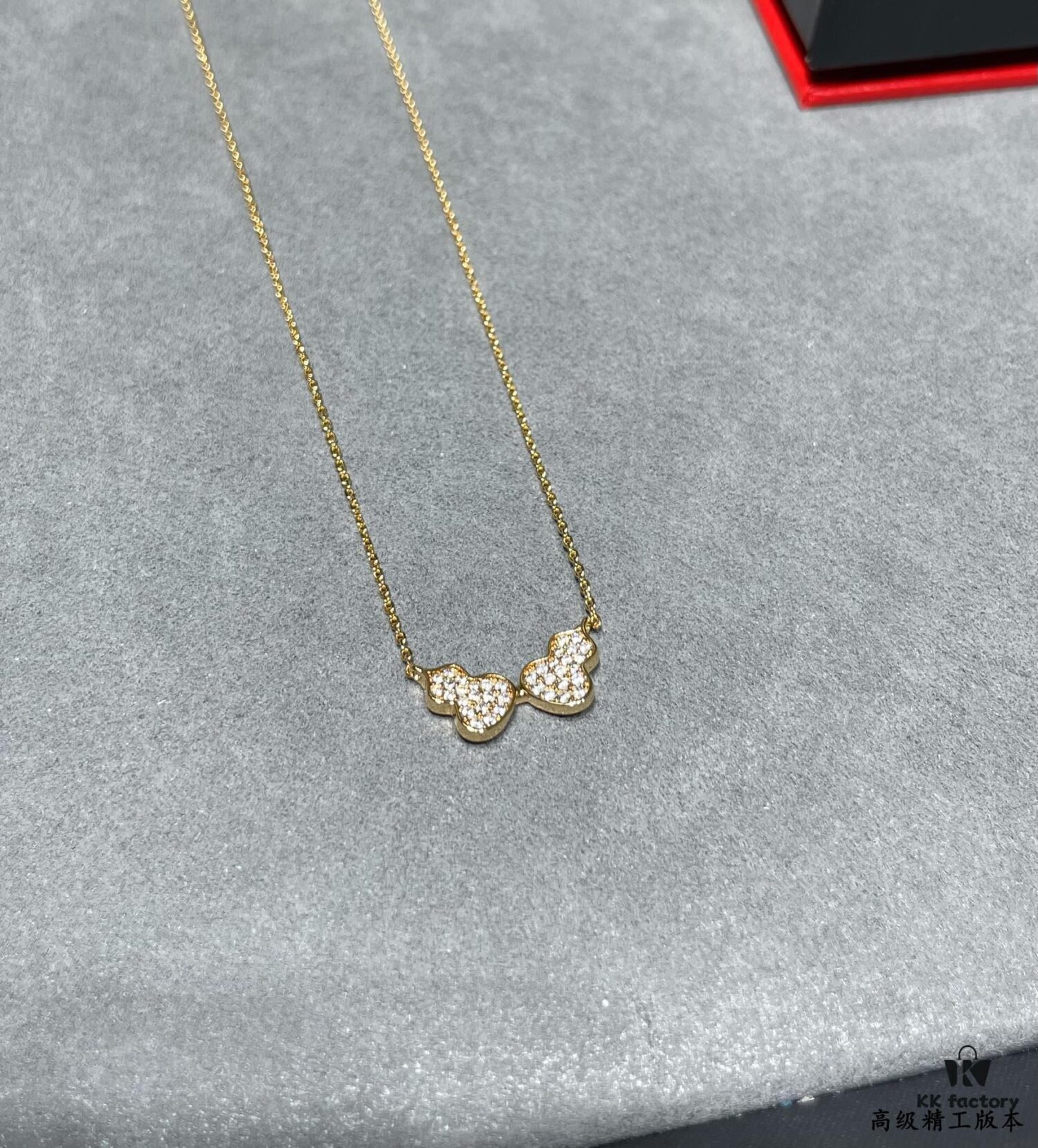 692fdafd99f2d84055c8b089 Qeelin Wulu Double Gourd Necklace (Pavé Diamond) - Limited Edition Exclusive with Libeiya