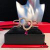 692fdb0899f2d84055c8b096 Qeelin Wulu Hollow-out Red Diamond Twisted Edge Open Bangle, White Agate Inlay, Chinese Cultural Elements with Modern Design, Luxury Jewelry