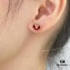 692fdb4599f2d84055c8b0f5 V Gold Plated Mi Gold 15514230 Kirin Premium Red Agate Ruyi Lock Stud Earrings ✨ A Perfect Blend of Fashion and Tradition