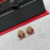 692fdb4799f2d84055c8b0f6 V Gold Plated Mi Gold 15514230 Kirin Premium Red Agate Ruyi Lock Stud Earrings ✨ A Perfect Blend of Fashion and Tradition