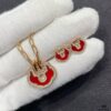 692fdb4899f2d84055c8b0f7 V Gold Plated Mi Gold 15514230 Kirin Premium Red Agate Ruyi Lock Stud Earrings ✨ A Perfect Blend of Fashion and Tradition