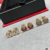 692fdb4b99f2d84055c8b0fb V Gold Plated Mi Gold 15514230 Kirin Premium Red Agate Ruyi Lock Stud Earrings ✨ A Perfect Blend of Fashion and Tradition