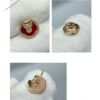 692fdb4b99f2d84055c8b0fc V Gold Plated Mi Gold 15514230 Kirin Premium Red Agate Ruyi Lock Stud Earrings ✨ A Perfect Blend of Fashion and Tradition