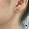 692fdb4c99f2d84055c8b0fe Kirin Natural Gray Shell Ruyi Lock Stud Earrings ✨ A Unique Blend of Fashion and Tradition, Hand-Micro-Paved with High-Carbon Brilliant-Cut Diamonds, Thick Gold Plating