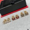 692fdb5099f2d84055c8b101 Kirin Natural Gray Shell Ruyi Lock Stud Earrings ✨ A Unique Blend of Fashion and Tradition, Hand-Micro-Paved with High-Carbon Brilliant-Cut Diamonds, Thick Gold Plating